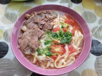 美味的西红柿牛肉面做法图解5)