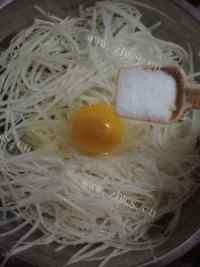 美味的芝香豆腐香菜萝卜丝饼做法图解5)