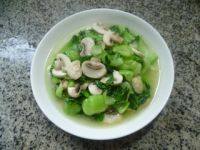 家常菜蘑菇炒青菜