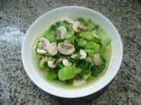 家常菜蘑菇炒青菜