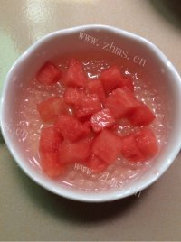 自制西瓜西米露做法图解5)