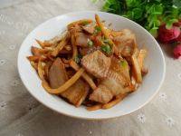 家常茭白炒肉片