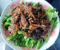 美味营养的豆豉鲮鱼油麦菜做法图解5)