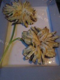 家常菜菊花茄子做法图解6)