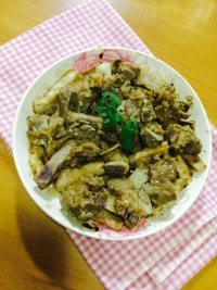 美味的香芋蒸排骨
