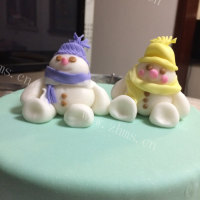 漂亮的雪娃娃翻糖蛋糕做法图解23)