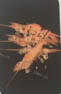 美味的蒜蓉烤虾