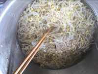 美味的凉拌绿豆芽做法图解4)