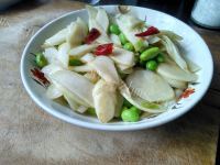 家常菜茭白毛豆