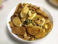 家常菜毛豆炒茭白