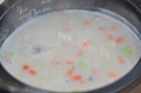 好喝的三色鸡肉粥做法图解7)