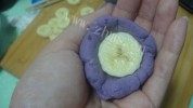 香蕉紫薯饼做法图解4)