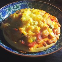 香酥培根水果披萨做法图解7)