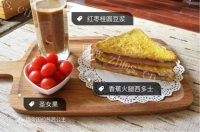 自制香蕉火腿西多士做法图解9)
