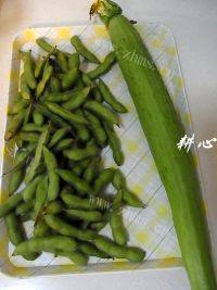 #DIY#丝瓜毛豆做法图解1)