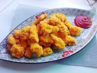 香甜可口的无油鸡米花