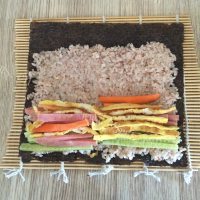 好吃的红梗米紫菜包饭做法图解7)