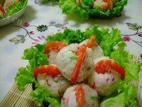 好吃又好玩的鲜虾饭团做法图解12)