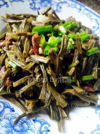 家常菜干豆角烧肉