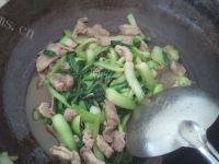 肉炒油菜做法图解6)