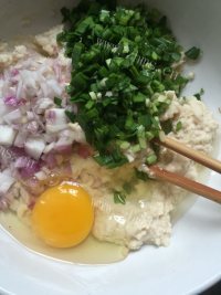 豆渣小煎饼快手版做法图解2)