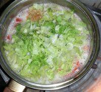 营养美食番茄生菜粥做法图解9)