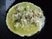 美味的鸡蛋炒蛤肉