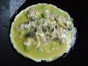 美味的鸡蛋炒蛤肉