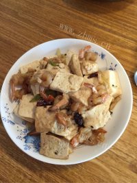 家常菜虾仁炒豆腐