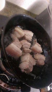家常菜红烧肉炖干豆角做法图解5)