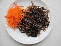 好吃的掐菜木耳三丝做法图解5)