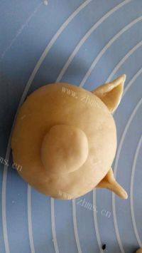 可爱小猪猪绿豆沙包做法图解9)