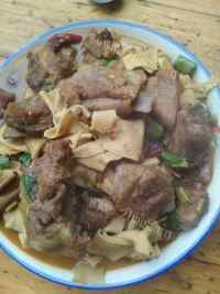 午餐红烧排骨豆腐皮做法图解11)