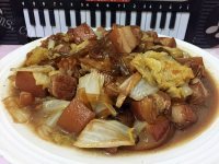 唇齿留香的猪肉白菜炖粉条做法图解5)