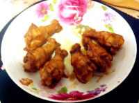 美味的啤酒鸡翅根