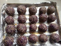美味的芝士紫薯球做法图解5)