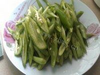 家常菜四季豆炒肉片做法图解3)