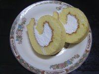 色味俱佳的奶油蛋糕卷