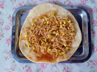 美味的鸡蛋豆芽卷饼#新鲜从做法图解8)