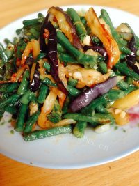 DIY豆角炒茄子做法图解10)