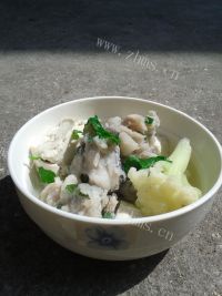 美味菜花豆腐鱼滑汤做法图解12)