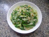 家常菜虾皮炒小白菜