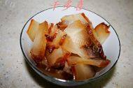 洋葱炒腊肉做法图解3)