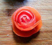 自制番茄玫瑰花的做法图解五