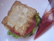 开胃的茄子三明治做法图解3)