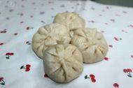 自己做的绿豆沙包