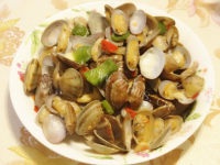 美味的炒花蛤