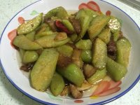 家常菜丝瓜炒肉