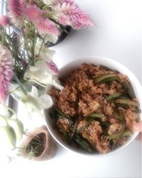 家常蒜苗鸡蛋炒饭做法图解7)