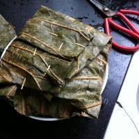 家常菜荷叶糯米鸡做法图解9)